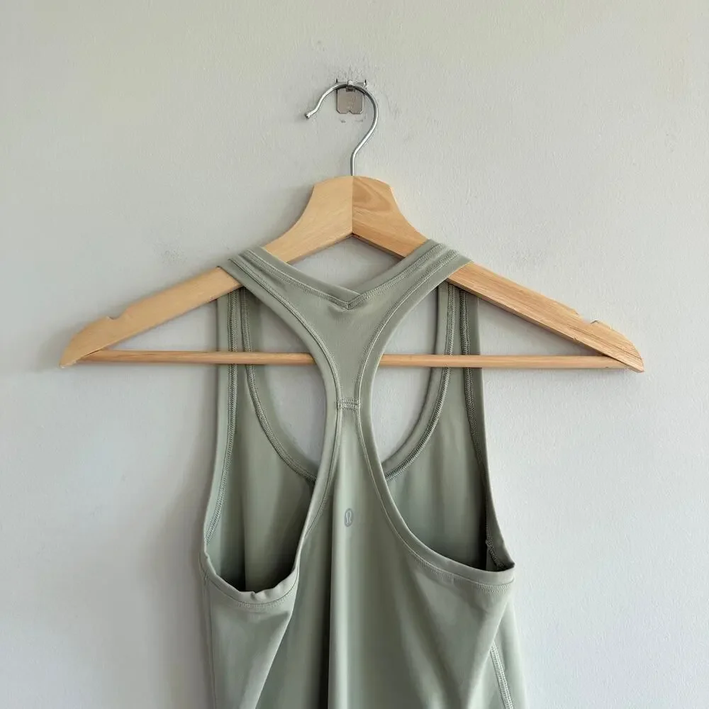 Lululemon Cool Racerback II Nulu Activewear Tank Top Green Fern 4 NWT